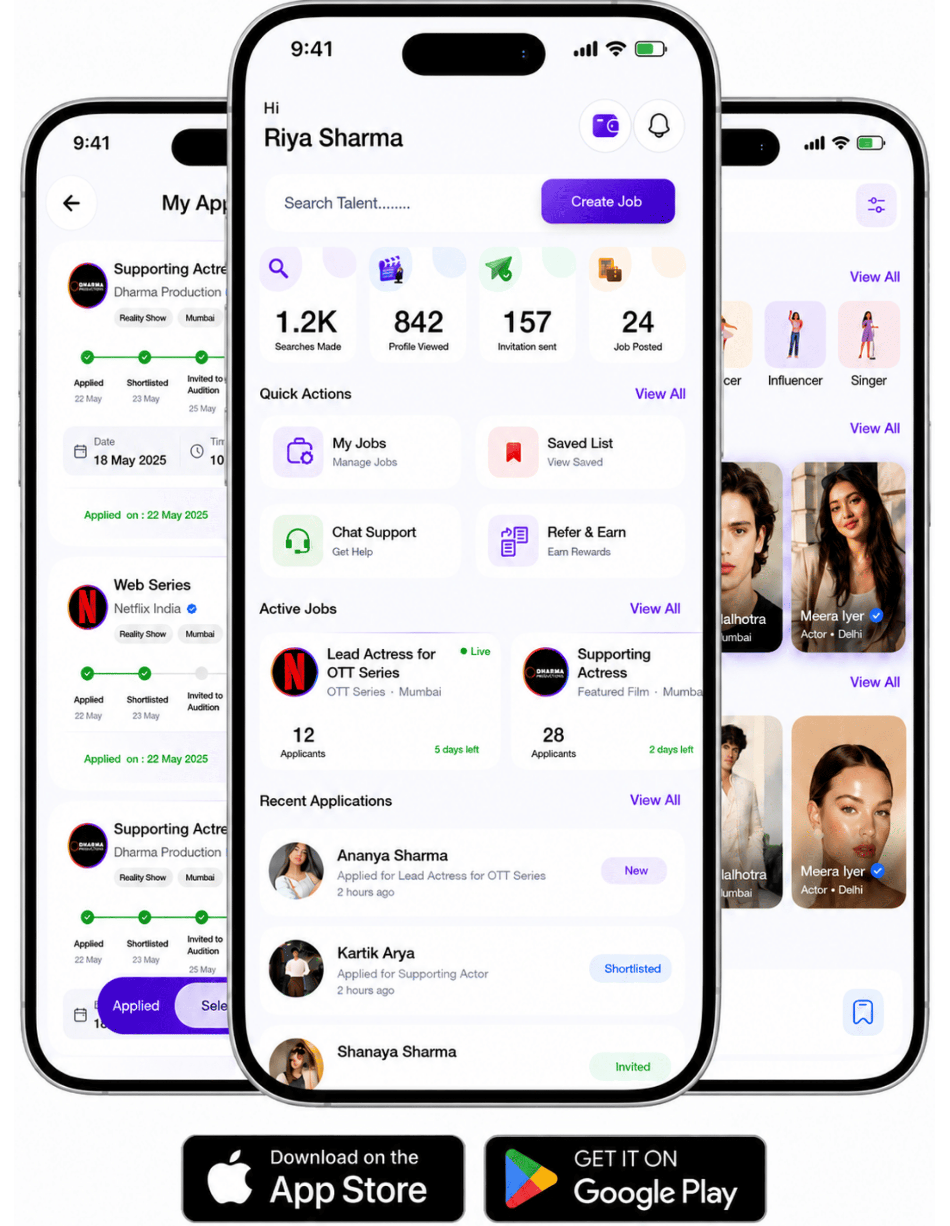 Castiva Recruiter Mockups